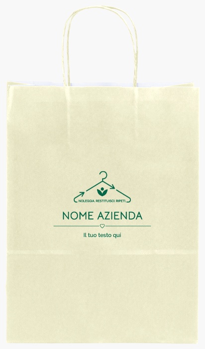 Anteprima design per Galleria di design: sacchetti di carta stampa monocolore per abbigliamento, S (22 x 10 x 29 cm)