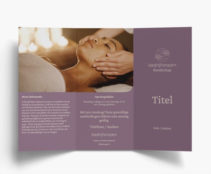 Voorvertoning ontwerp voor Ontwerpgalerij: Massage en reflexologie Folders, Drieluik DL (99 x 210 mm)