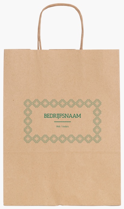 Voorvertoning ontwerp voor Ontwerpgalerij: Marketing en PR Effen kleur papieren tassen, S (22 x 10 x 29 cm)