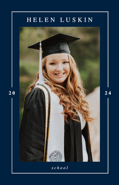 A graduation simple blue gray design for Occasion with 1 uploads