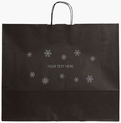 Design Preview for Design Gallery: Snowflakes & Winter Scenes Single-Colour Paper Bags, XL (54 x 14 x 45 cm)