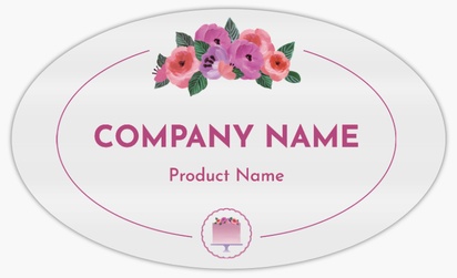 Design Preview for Design Gallery: Food & Beverage Reusable Stickers, 3" x 5" Oval Horizontal