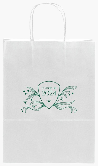 Aperçu du graphisme pour Galerie de modèles : sacs en papier impression monochrome pour fleurs et verdure, S (22 x 10 x 29 cm)
