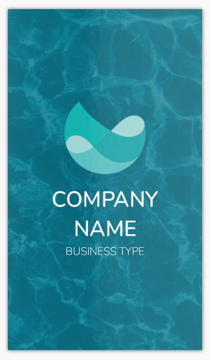 Design Preview for Pool & Spa Care Glossy Business Cards Templates, Standard (3.5" x 2")