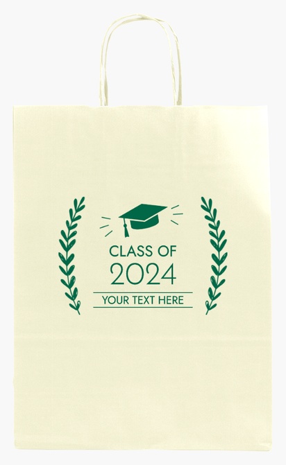 Design Preview for Design Gallery: Conservative Single-Colour Paper Bags, M (26 x 11 x 34.5 cm)
