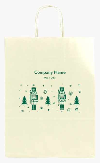 Design Preview for Design Gallery: Fun & Whimsical Single-Colour Paper Bags, M (26 x 11 x 34.5 cm)