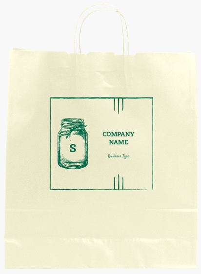 Design Preview for Design Gallery: Vintage Single-Colour Paper Bags, L (36 x 12 x 41 cm)