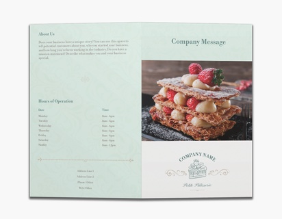 Design Preview for Design Gallery: Bakeries Custom Brochures, 8.5" x 11" Bi-fold