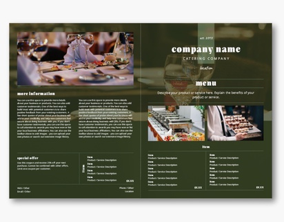 Design Preview for Food Catering Custom Brochures Templates, 11" x 17" Bi-fold