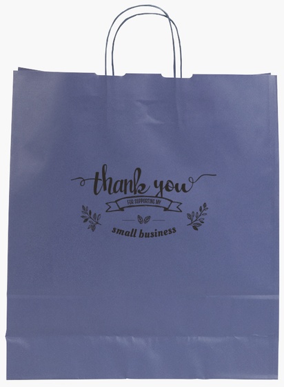 Design Preview for Design Gallery: Loyalty Cards Single-Colour Paper Bags, L (36 x 12 x 41 cm)