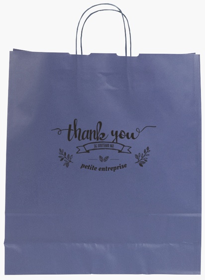 Aperçu du graphisme pour Galerie de modèles : sacs en papier impression monochrome pour vêtements, L (36 x 12 x 41 cm)