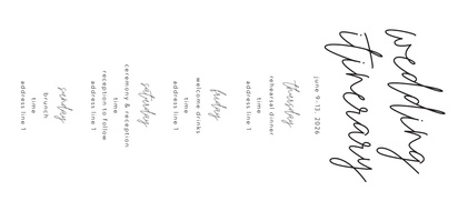Design Preview for Design Gallery: Wedding Programs, 4” x 8”