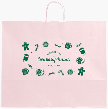 Design Preview for Christmas Coloured Paper Bags, XL (54 x 14 x 45 cm)