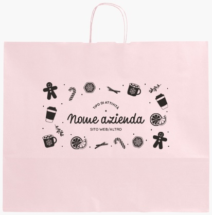 Anteprima design per Galleria di design: sacchetti di carta stampa monocolore per cibo e bevande, XL (54 x 14 x 45 cm)