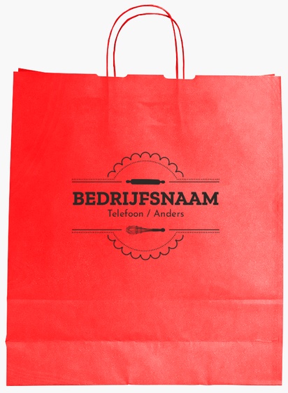 Voorvertoning ontwerp voor Ontwerpgalerij: Modern & Eenvoudig Effen kleur papieren tassen, L (36 x 12 x 41 cm)