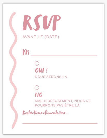 Aperçu du graphisme pour Cartes de réponse pour faire-part de mariage, 13.9 x 10.7 cm