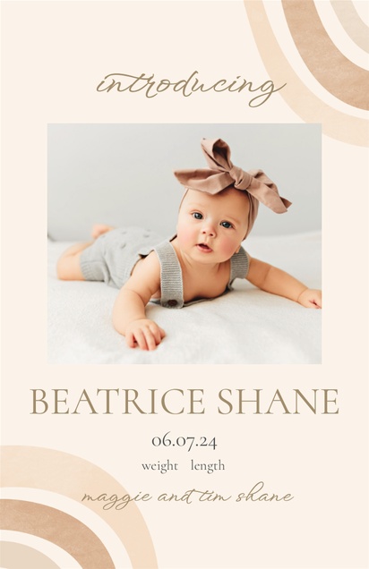 Design Preview for Design Gallery: Baby Invitations and Announcements, Flat 11.7 x 18.2 cm