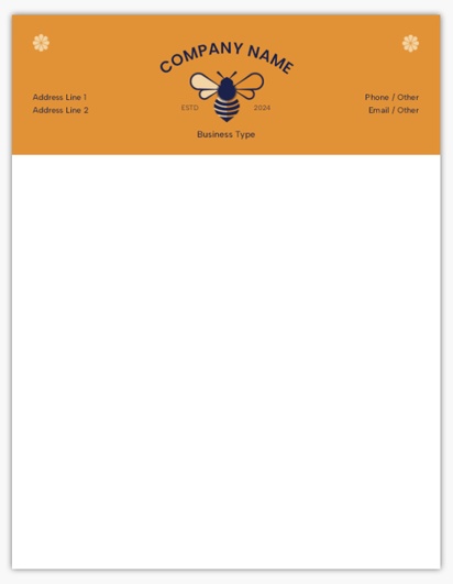 A bee bumble bee orange brown design for Modern & Simple