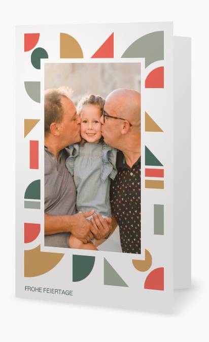 Designvorschau für Designgalerie: Weihnachtskarten Retro, 18.2 x 11.7 cm  Klappformat