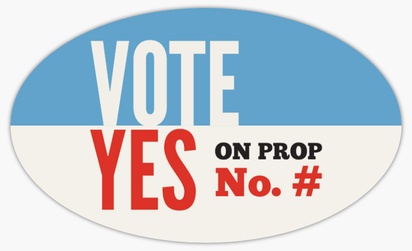 A vote yes vote gray blue design for Occasion