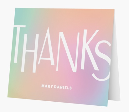 Design Preview for Design Gallery: Bold & Colourful Thank You Cards, Folded