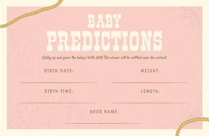 A game baby shower game pink cream design for Type
