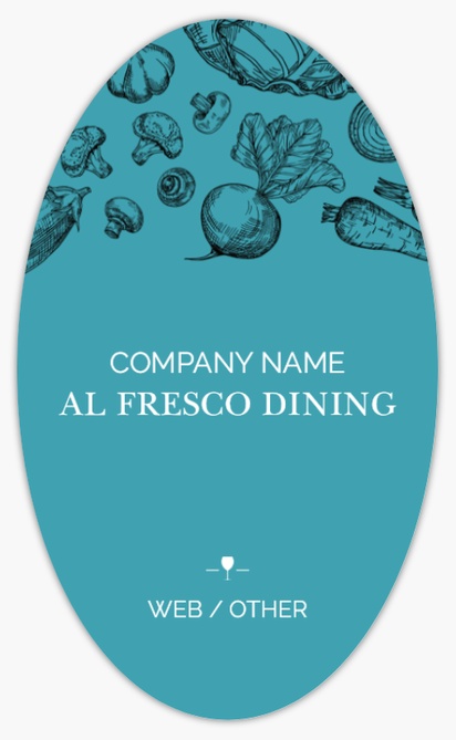 Design Preview for Catering Food Labels: Templates and Designs, 12.7 x  7.6 cm Oval