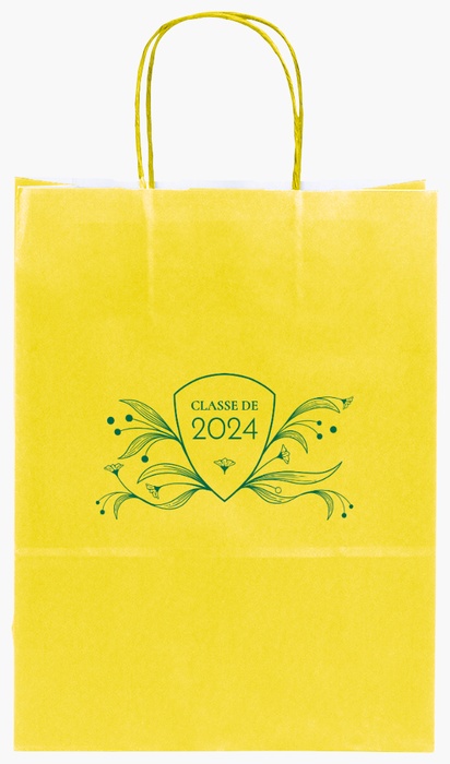 Aperçu du graphisme pour Galerie de modèles : sacs en papier impression monochrome pour fleurs et verdure, S (22 x 10 x 29 cm)