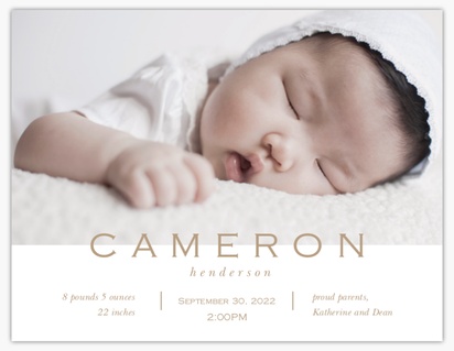 Design Preview for Birth Announcements, 5.5" x 4"