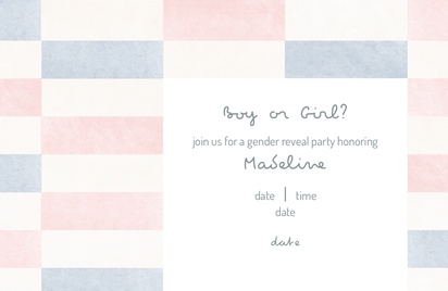 Design Preview for Design Gallery: Gender Reveal Baby Shower Invitations, 4.6” x 7.2”