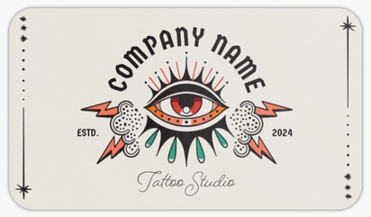 Design Preview for Tattoo & Body Piercing Rounded Corner Business Cards Templates, Standard (3.5" x 2")