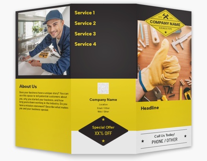 A home maintenance tools yellow black design
