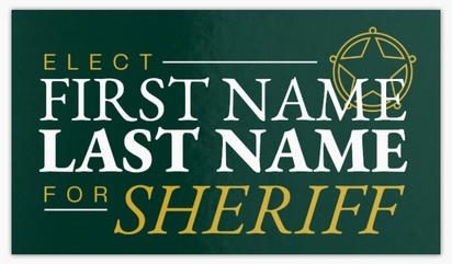 A sheriff vote green design for Election