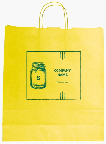 Design Preview for Design Gallery: Vintage Single-Colour Paper Bags, L (36 x 12 x 41 cm)