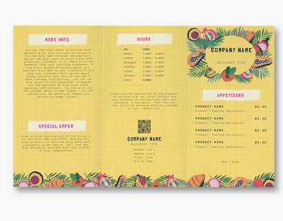 Design Preview for Restaurants Custom Brochures Templates, 8.5" x 14" Tri-fold
