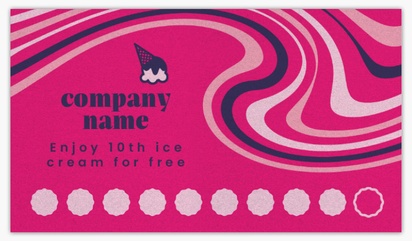 A loyalty card bold purple pink design