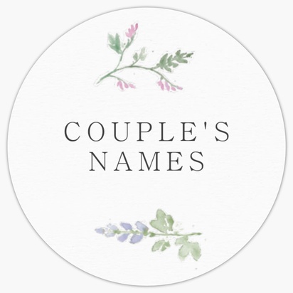 Design Preview for Wedding Sheet Stickers Templates, 1.5" x 1.5"