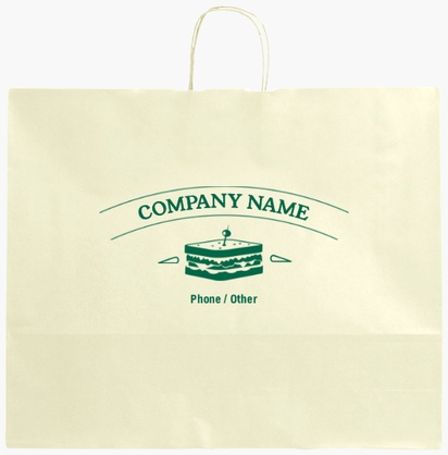 Design Preview for Design Gallery: Butcher Shops Single-Colour Paper Bags, XL (54 x 14 x 45 cm)