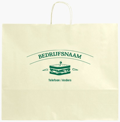 Voorvertoning ontwerp voor Ontwerpgalerij: Supermarkten Effen kleur papieren tassen, XL (54 x 14 x 45 cm)