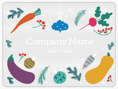 Design Preview for Holiday Reusable Stickers Templates, 3" x 4" Rounded Rectangle Horizontal