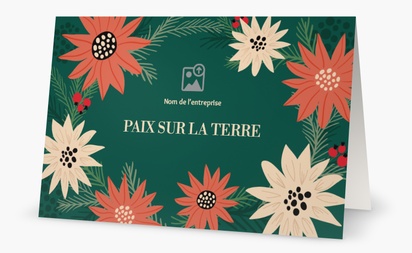 Aperçu du graphisme pour Galerie de modèles : Cartes de vœux pour Fleurs, 18.2 x 11.7 cm  Pliées