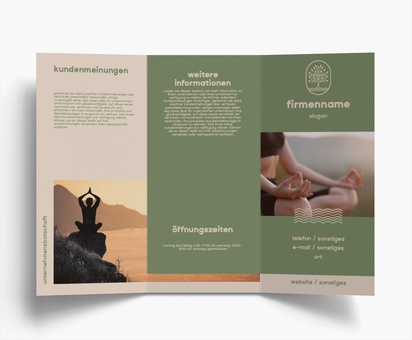 Designvorschau für Designgalerie: Falzflyer Religiös & Geistig, Wickelfalz DL (99 x 210 mm)