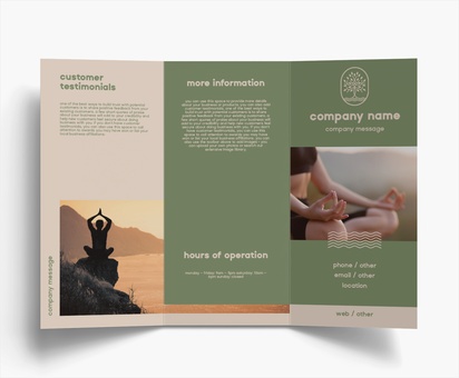 Design Preview for Design Gallery: Yoga & Pilates Folded Leaflets, Tri-fold DL (99 x 210 mm)
