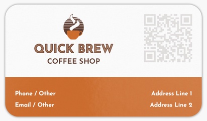 A customer loyalty coffee white orange design for QR Code
