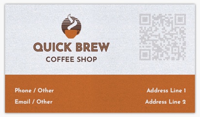 A customer loyalty coffee white orange design for QR Code