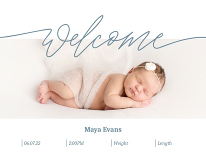 Design Preview for Templates for Birth Announcements Invitations and Announcements , Flat 10.7 x 13.9 cm
