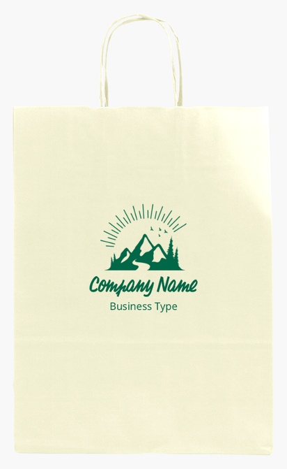 Design Preview for Design Gallery: Travel & Accommodation Single-Colour Paper Bags, M (26 x 11 x 34.5 cm)