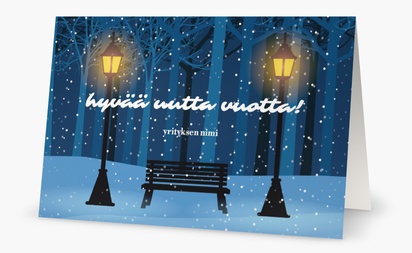 Mallin esikatselu Mallivalikoima: Talvimaisemat Joulukortit, 18.2 x 11.7 cm  Taitettu