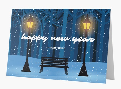 Design Preview for Share your best wishes for the new year with a personalised New Years Card, Rectangular 18.2 x 11.7 cm