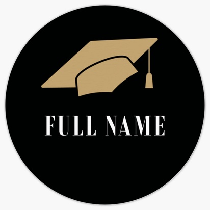 A grad cap graduation cap black cream design for Graduation